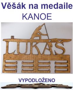 Věšák na medaile kanoe